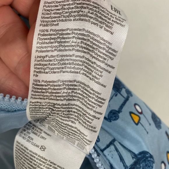 Baby outerwear bodysuit jacket onesie blue tractor print size 2M-6M - Picture 5 of 10